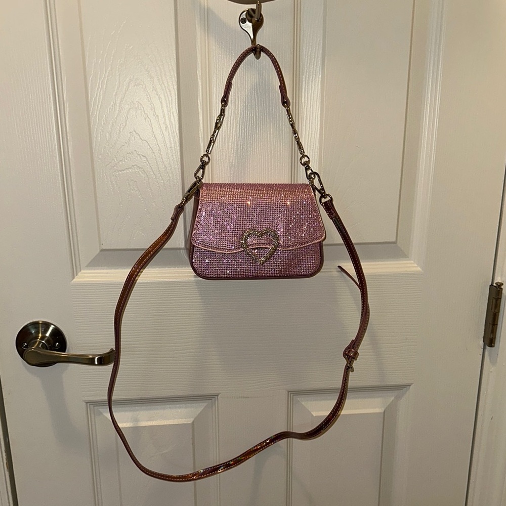 Aldo Pink Glitter Crossbody Bag